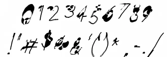 Hussar Wojna 2 Oblique Font OTHER CHARS