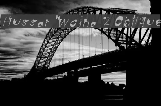 Hussar Wojna 2 Oblique Font examples