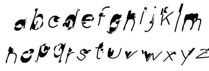 Hussar Wojna 2 Oblique Font LOWERCASE