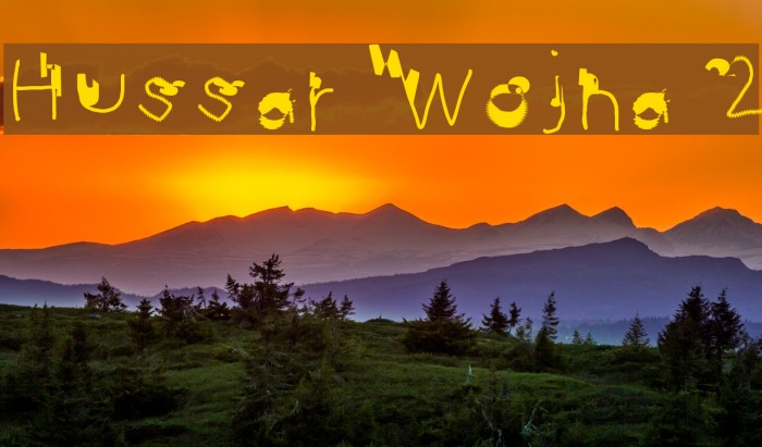 Hussar Wojna 2 Font examples