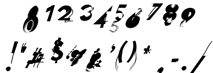 Hussar Wojna Oblique Font OTHER CHARS