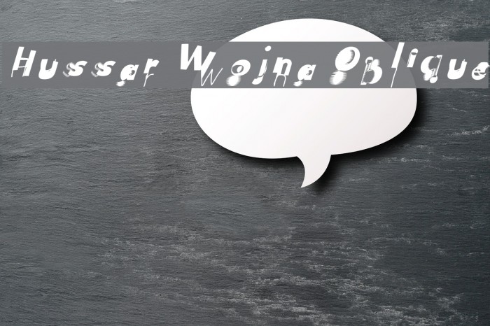 Hussar Wojna Oblique Font examples