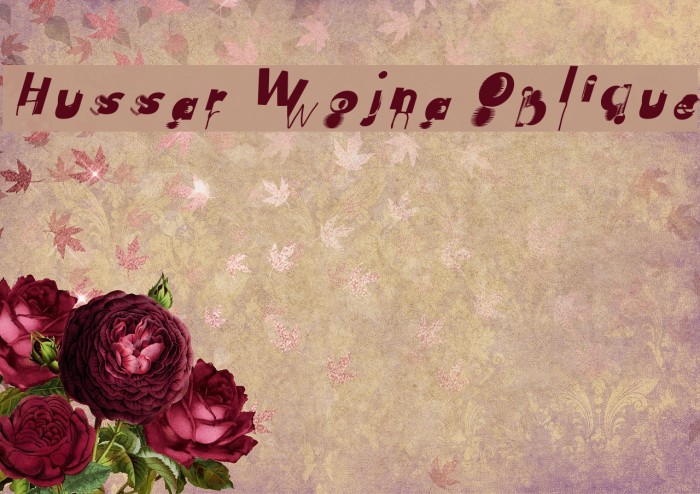 Hussar Wojna Oblique Font examples