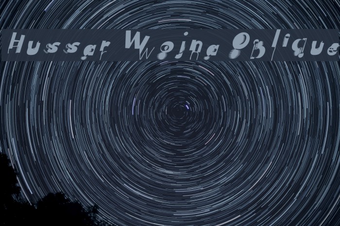 Hussar Wojna Oblique Font examples