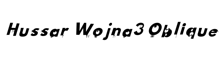 Hussar Wojna3 Oblique Font