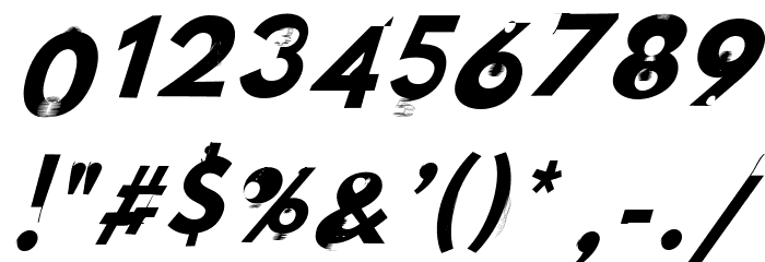 Hussar Wojna3 Oblique Font OTHER CHARS