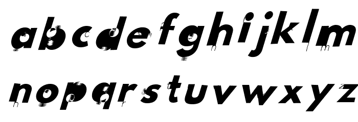 Hussar Wojna3 Oblique Font LOWERCASE