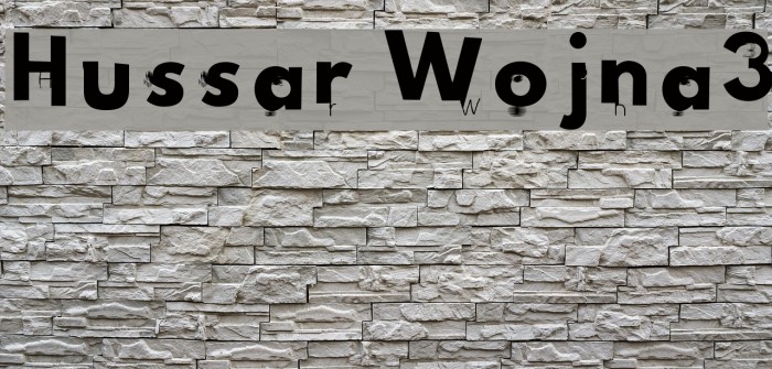 Hussar Wojna3 Font examples