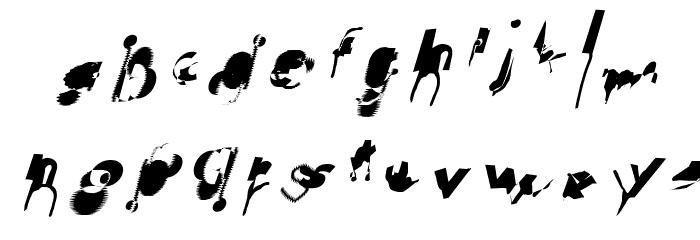 Hussar Wojna4 Oblique Font LOWERCASE
