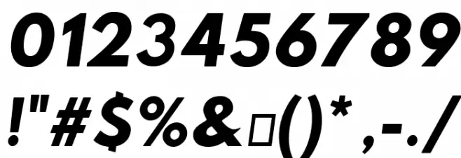 Hussar Woodtype Black Oblique Font OTHER CHARS