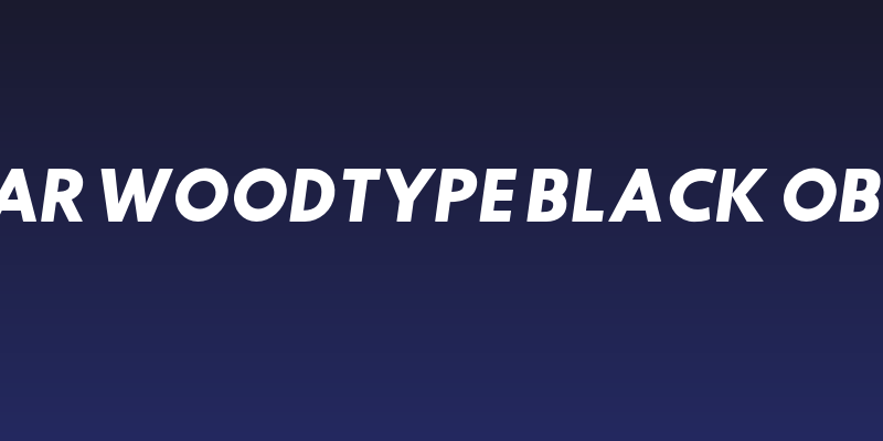 Hussar Woodtype Black Oblique Social Header