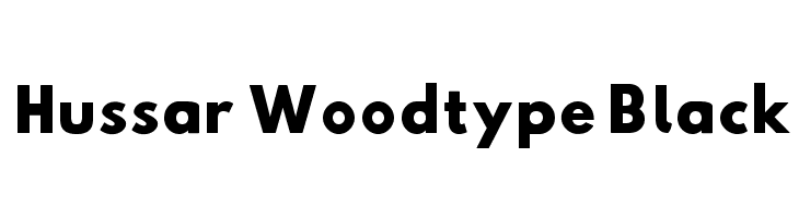 Hussar Woodtype Black Font