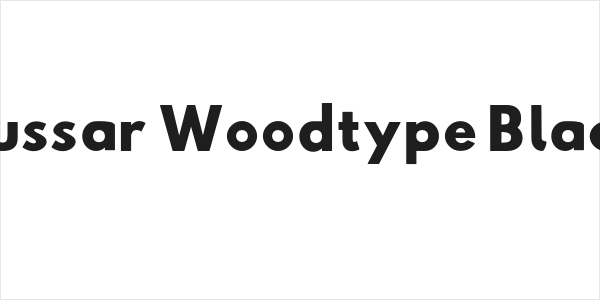 Hussar Woodtype Black Logo