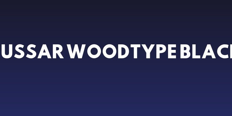 Hussar Woodtype Black Social Header