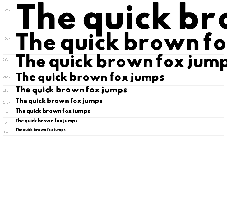 Hussar Woodtype Black Waterfall