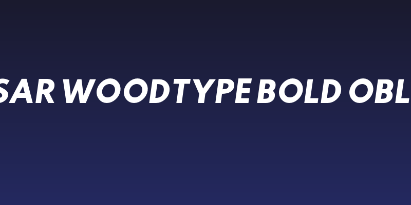 Hussar Woodtype Bold Oblique Social Header