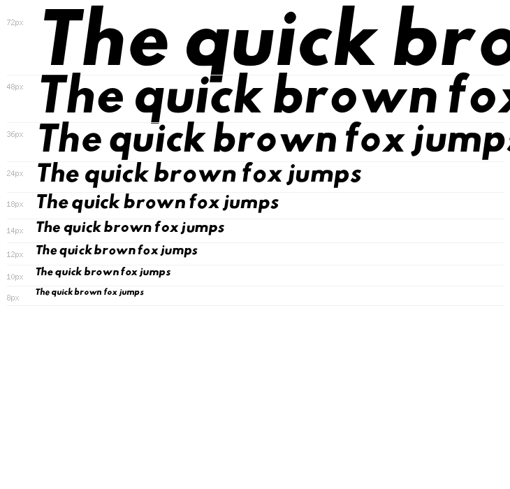 Hussar Woodtype Bold Oblique Waterfall