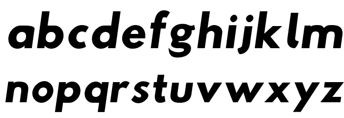 Hussar Woodtype Bold Oblique Font LOWERCASE