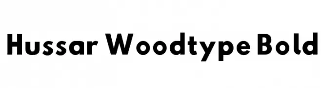 Hussar Woodtype Bold  Frei Schriftart Herunterladen