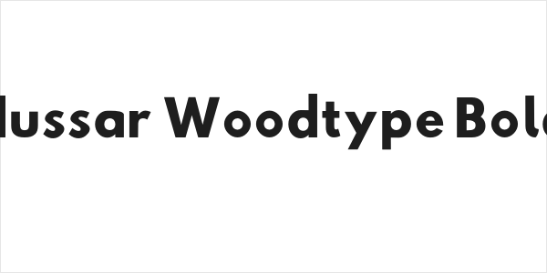 Hussar Woodtype Bold Logo