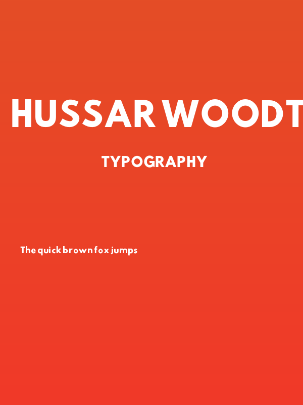 Hussar Woodtype Bold Poster