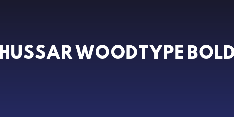 Hussar Woodtype Bold Social Header
