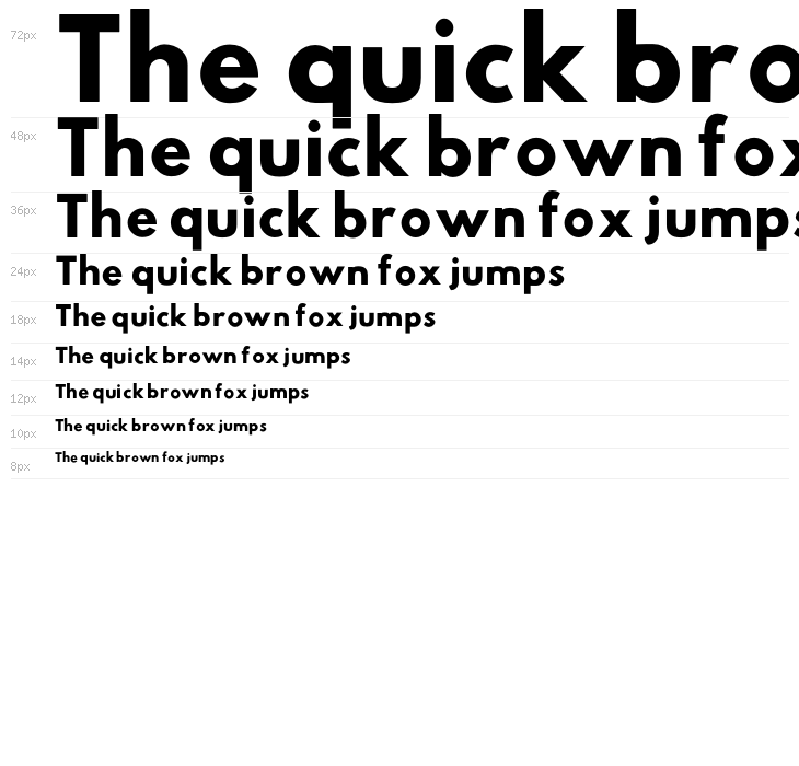 Hussar Woodtype Bold Waterfall