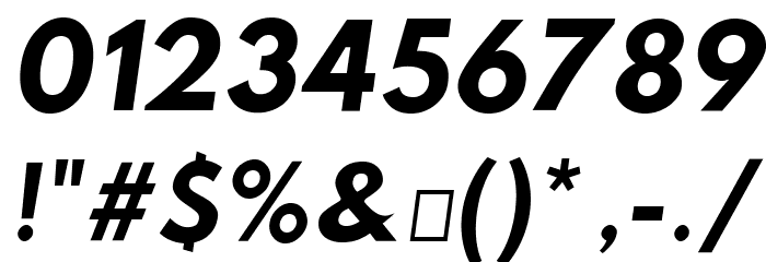 Hussar Woodtype SemiBold Oblique Font OTHER CHARS