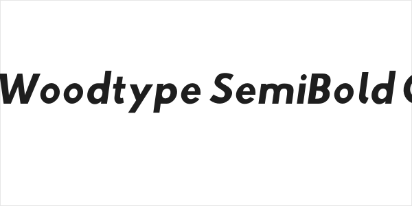 Hussar Woodtype SemiBold Oblique Logo