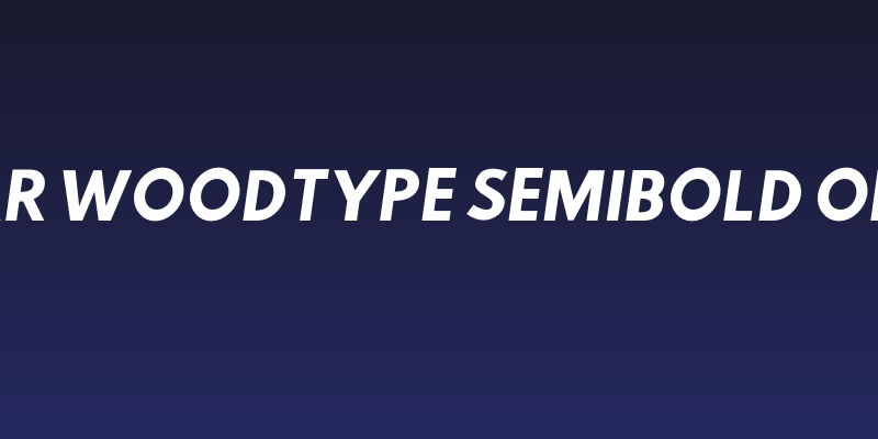 Hussar Woodtype SemiBold Oblique Social Header