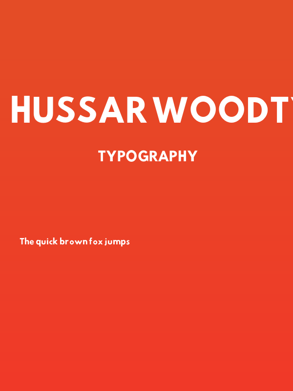 Hussar Woodtype SemiBold Poster