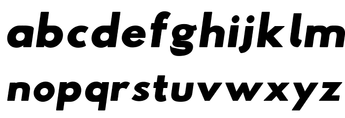 Hussar Woodtype UltraBlack Oblique Font LOWERCASE