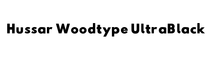 Hussar Woodtype UltraBlack Font