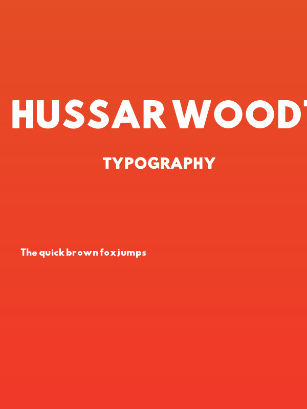 Hussar Woodtype UltraBlack Poster