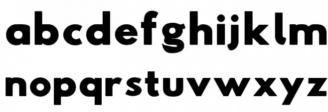 Hussar Woodtype UltraBlack फ़ॉन्ट लोअरकेस