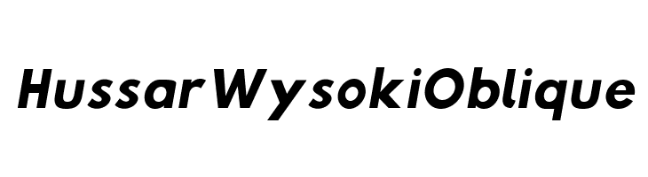 Hussar Wysoki Oblique Font