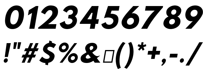 Hussar Wysoki Oblique Font OTHER CHARS