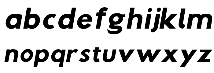 Hussar Wysoki Oblique Font LOWERCASE