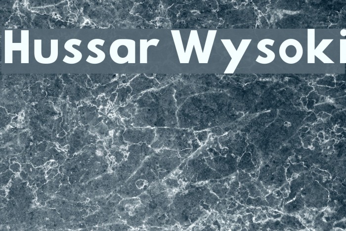 Hussar Wysoki Font examples