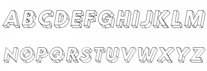 Hussar3D Four Italic Polices MAJUSCULES