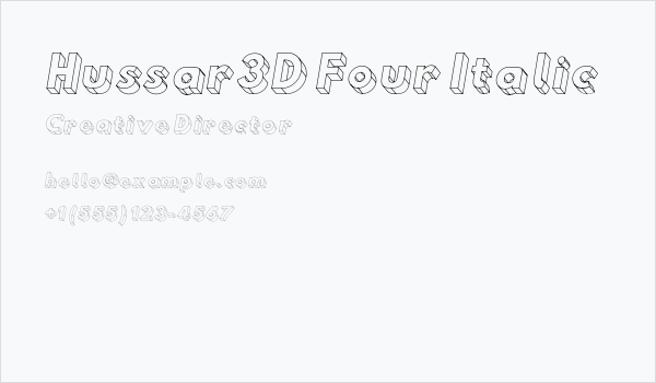 Hussar3D Four Italic Business Card