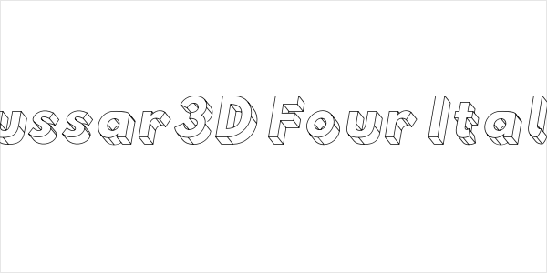 Hussar3D Four Italic Logo