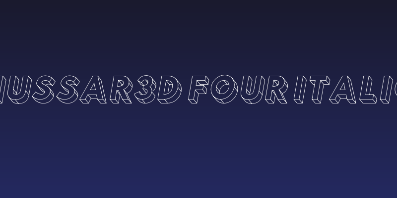 Hussar3D Four Italic Social Header