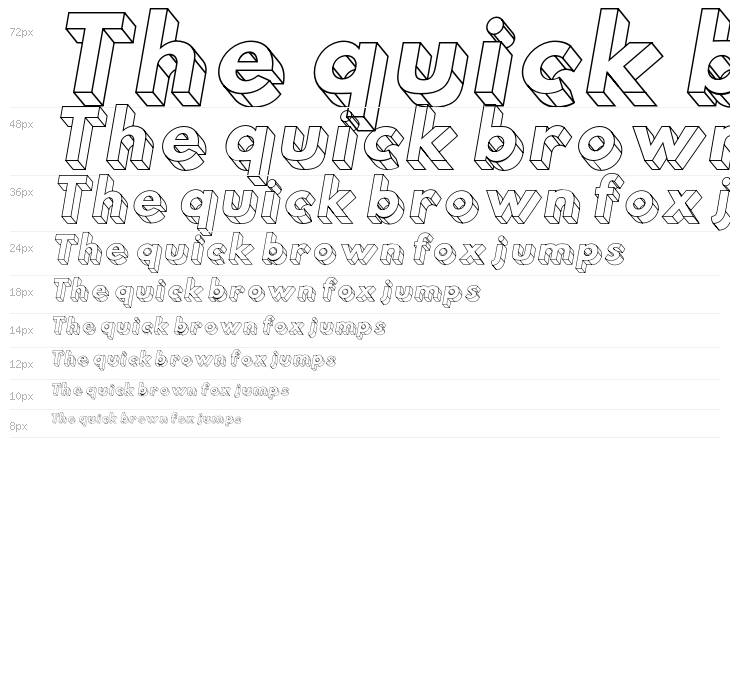 Hussar3D Four Italic Waterfall