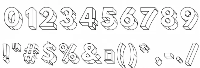 Hussar3D Four Font OTHER CHARS