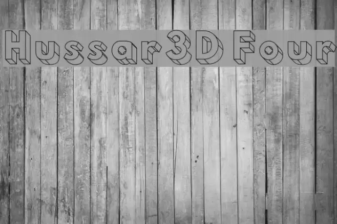 Hussar3D Four Font examples