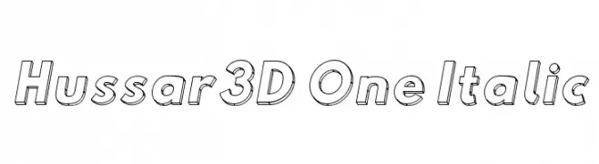 Hussar3D One Italic  नि: शुल्क फ़ॉन्ट्स डाउनलोड