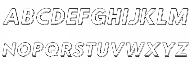 Hussar3D One Italic Polices MAJUSCULES