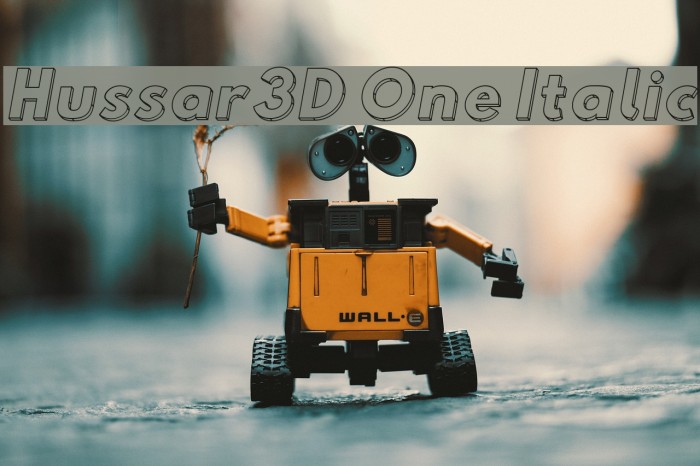 Hussar3D One Italic Font examples