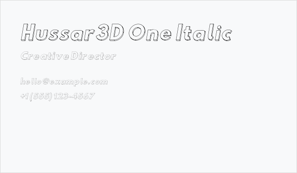 Hussar3D One Italic Business Card
